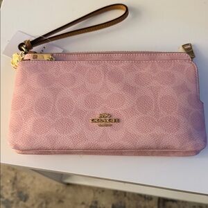 Coach Soft Pink Leather Wristlet